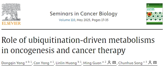 华山医院杨冬琴/关明团队最新成果：阐明泛素化驱动的代谢酶在肿瘤发生和治疗
